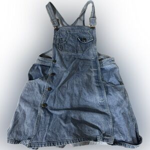 No Boundaries retro denim carpenter skort dress overalls - rare vintage item 💙